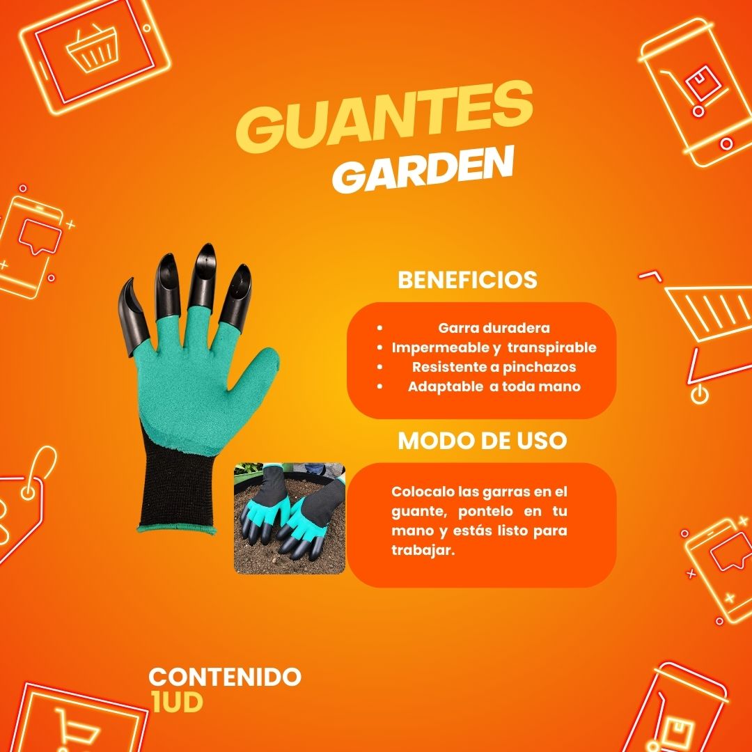 GUANTES DE JARDINERIA CON GARRAS